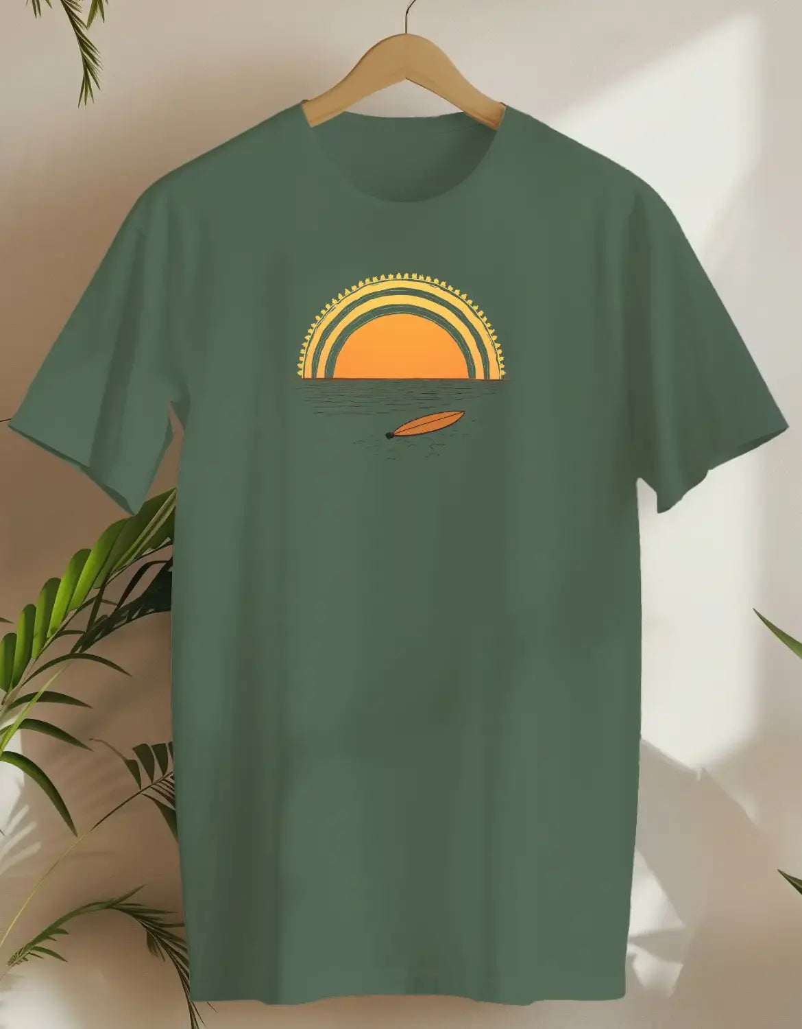 Sunset Tranquil-T-shirt-Military Green-AMCC.STORE