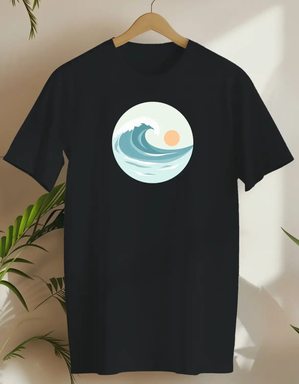 Sunset Waves 2-T-shirt-Black-AMCC.STORE