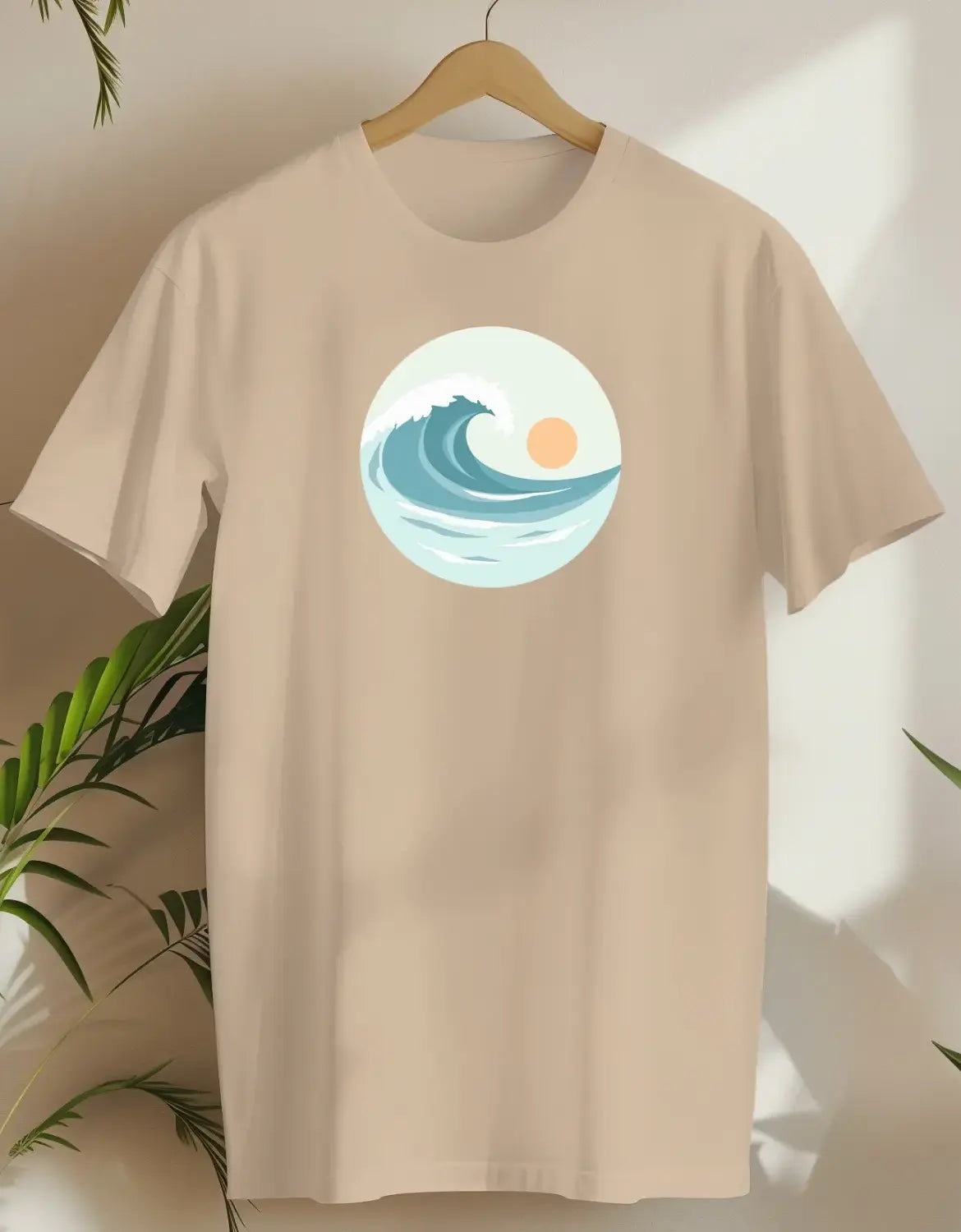 Sunset Waves 2-T-shirt-Sand-AMCC.STORE