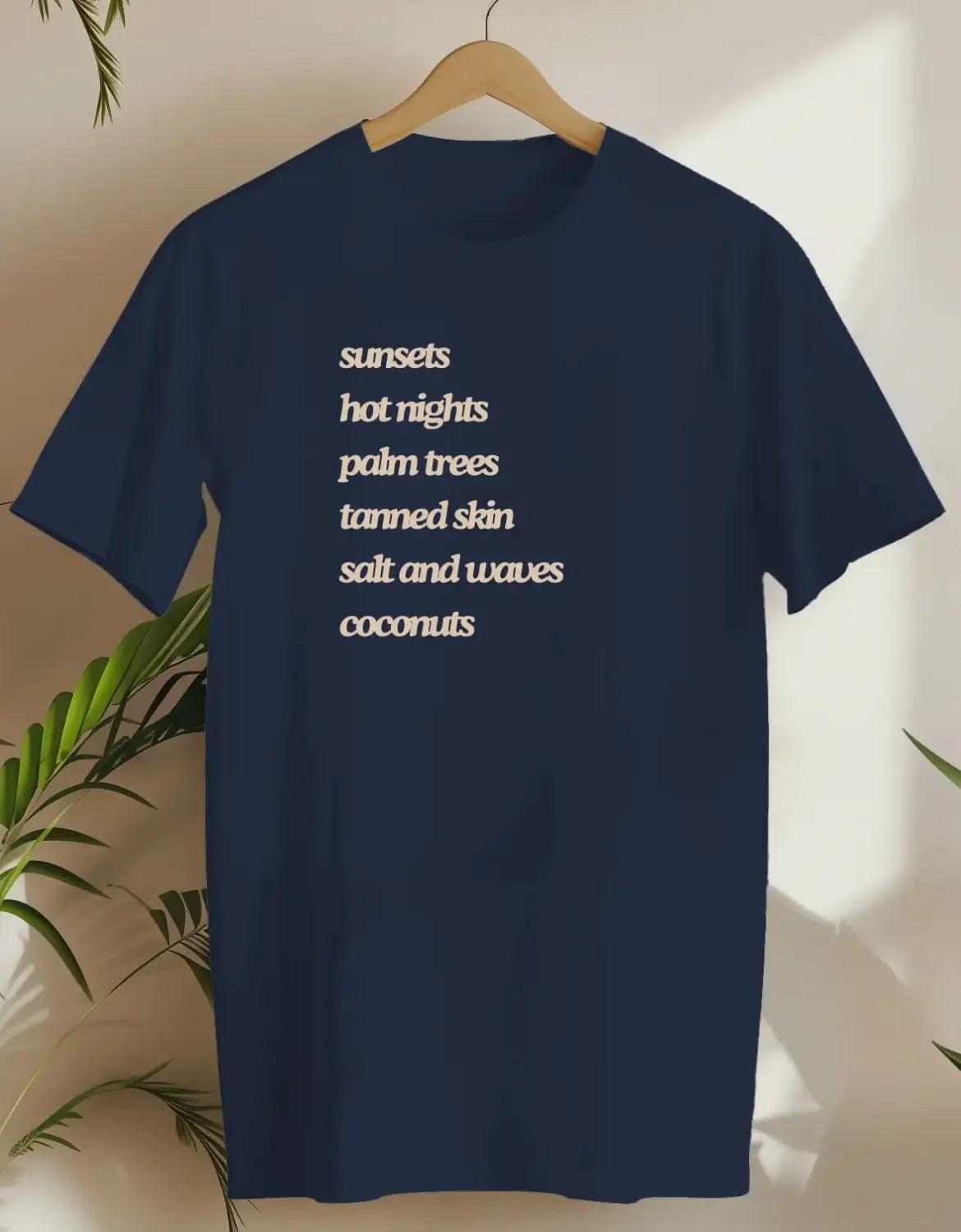 Sunsets Hot Nights-T-shirt-Navy-AMCC.STORE