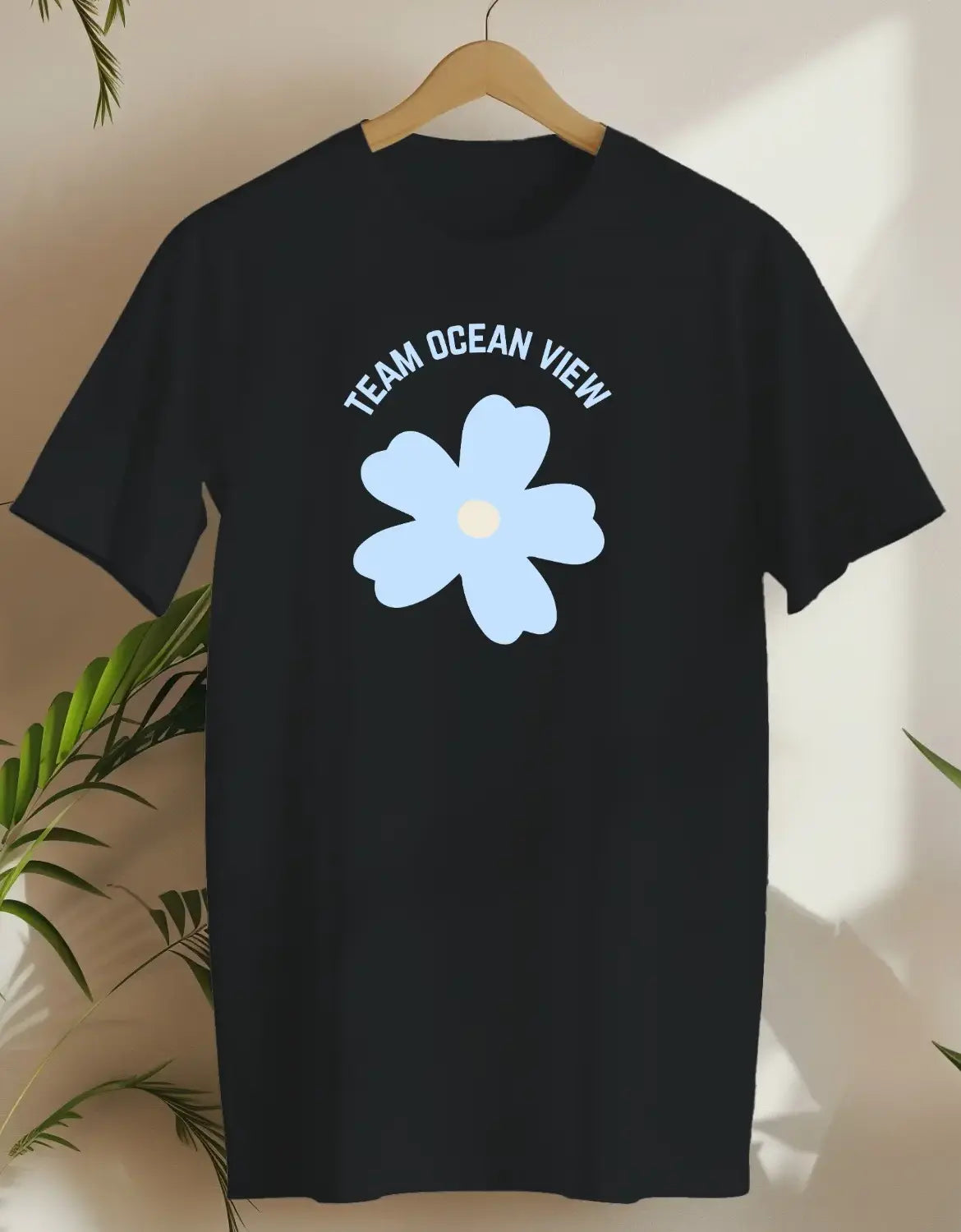 Team Ocean View Flower-T-shirt-Black-AMCC.STORE