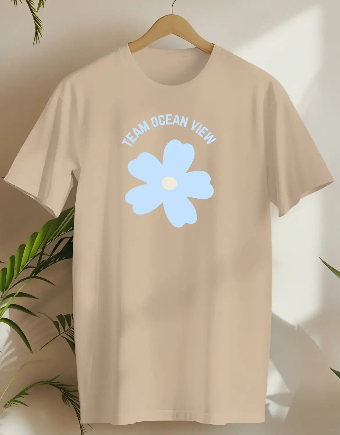Team Ocean View Flower-T-shirt-Sand-AMCC.STORE