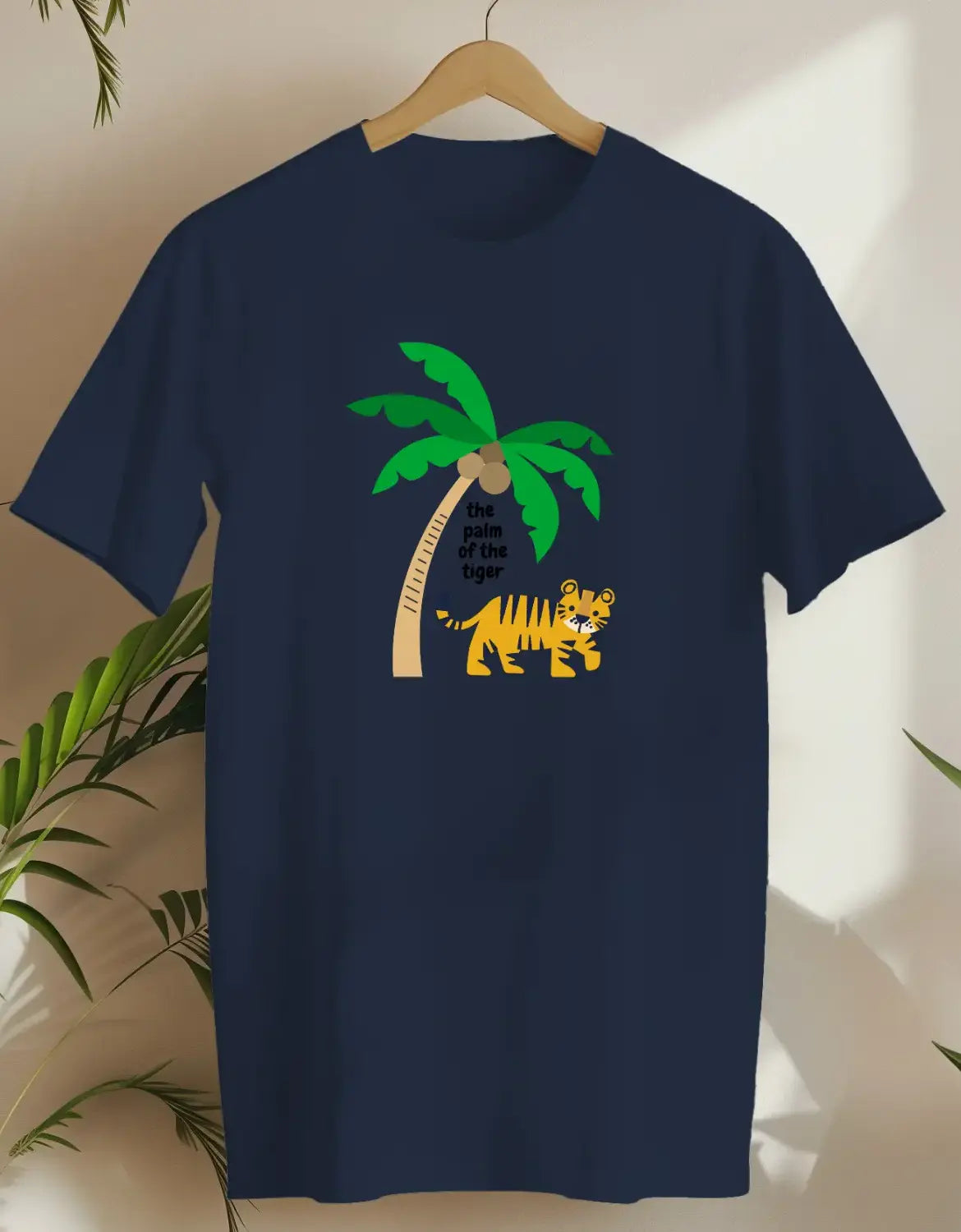 The Palm Of The Tiger-T-shirt-Navy-AMCC.STORE