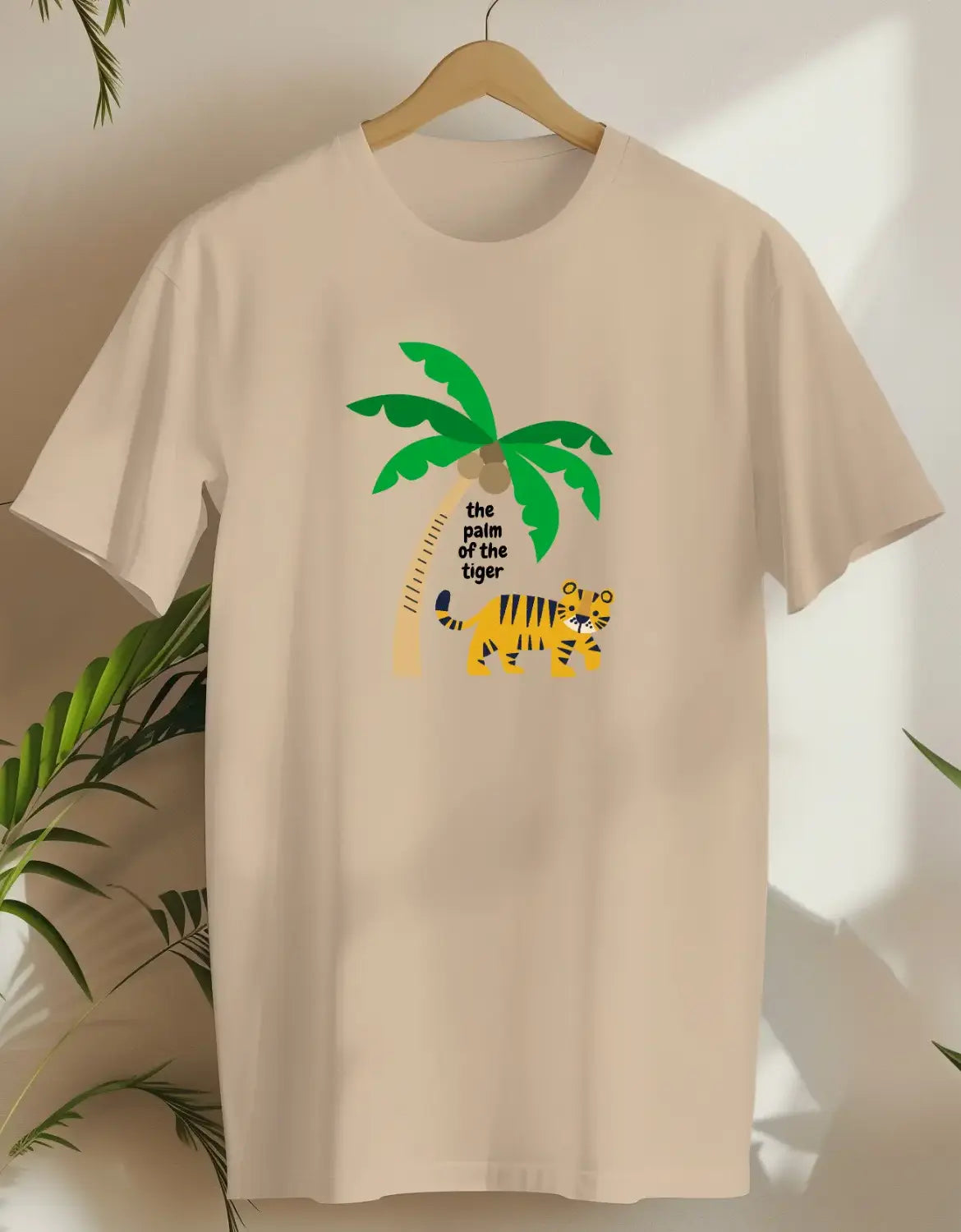 The Palm Of The Tiger-T-shirt-Sand-AMCC.STORE