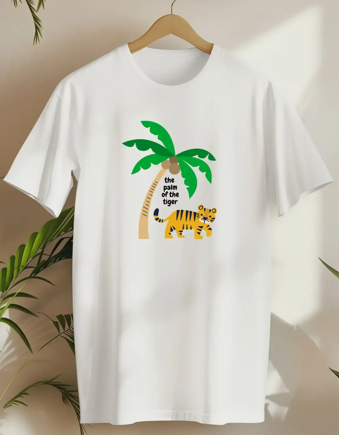 The Palm Of The Tiger-T-shirt-White-AMCC.STORE