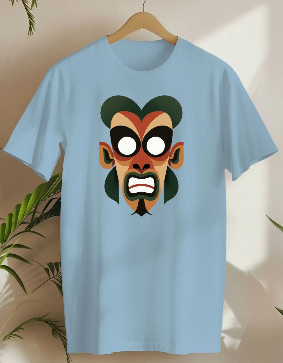 Tiki Bauhaus-T-shirt-Light Blue-AMCC.STORE