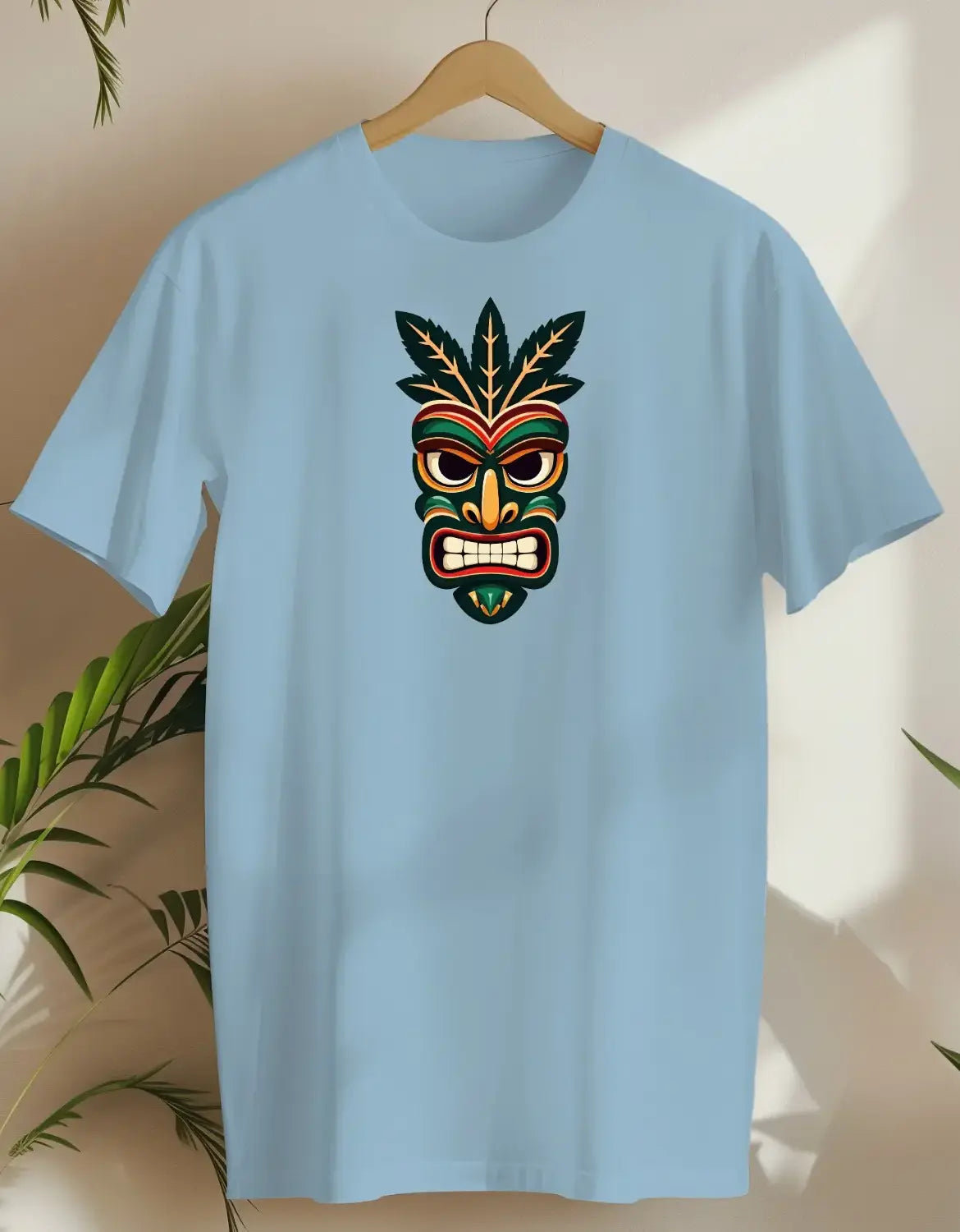Tiki Enigma Big-T-shirt-Light Blue-AMCC.STORE