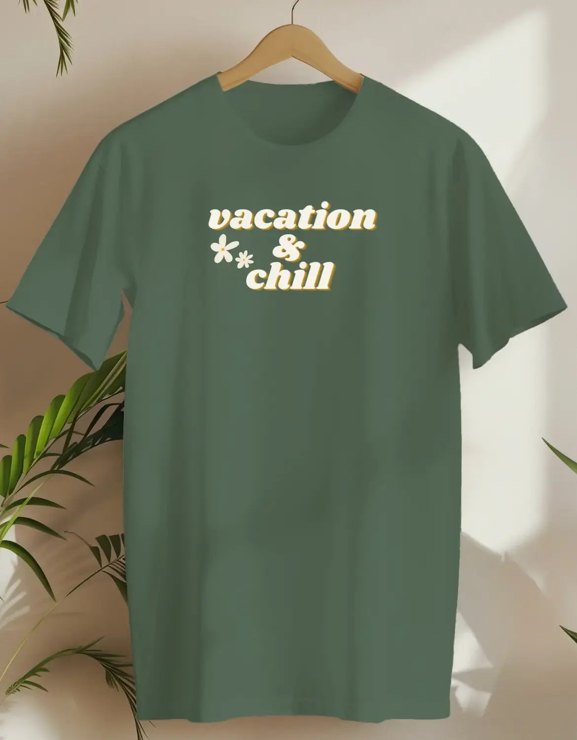Vacation Chill-T-shirt-Military Green-AMCC.STORE