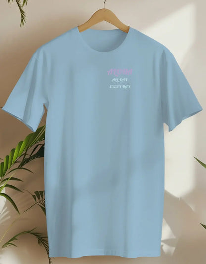 Aloha All Day Every Day-T-shirt-Light Blue-AMCC.STORE