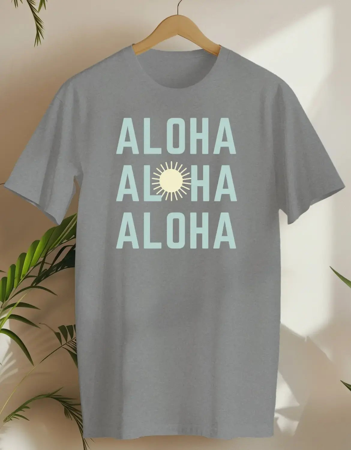 Aloha Aloha Aloha Sun-T-shirt-Rs Sport Grey-AMCC.STORE