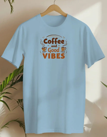 Coffee And Good Vibes 2-T-shirt-Light Blue-AMCC.STORE