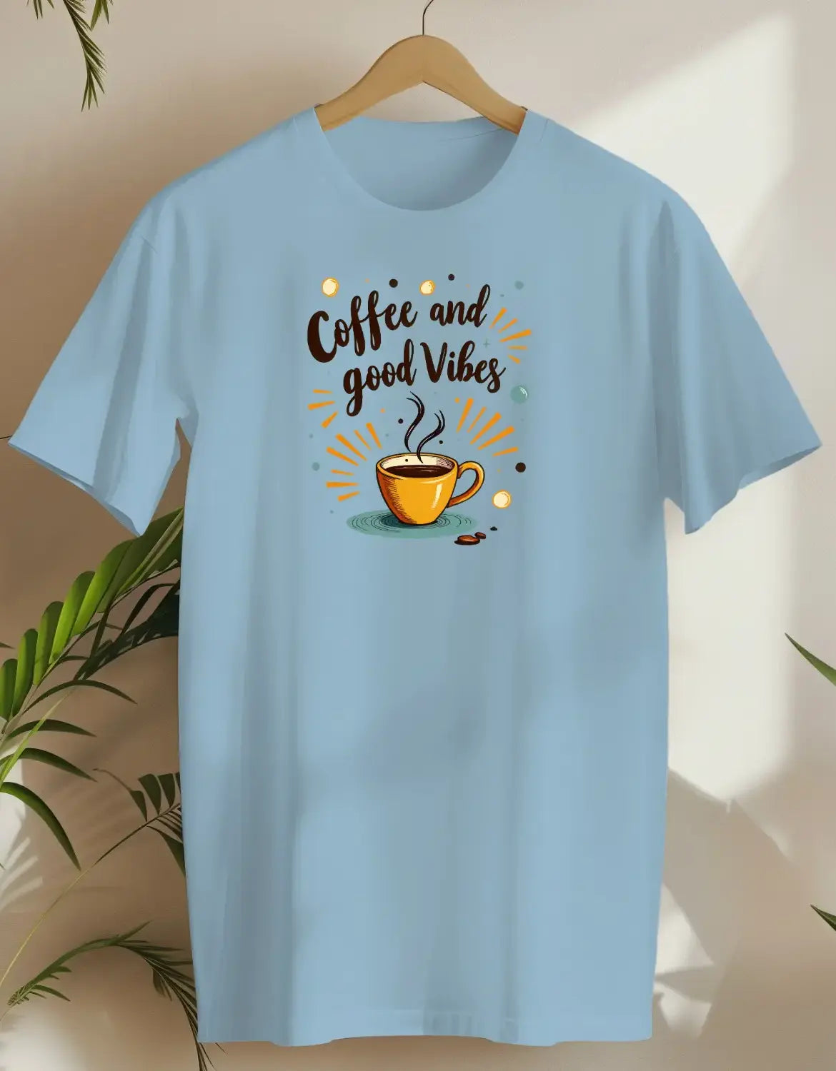 Coffee And Good Vibes 5-T-shirt-Light Blue-AMCC.STORE
