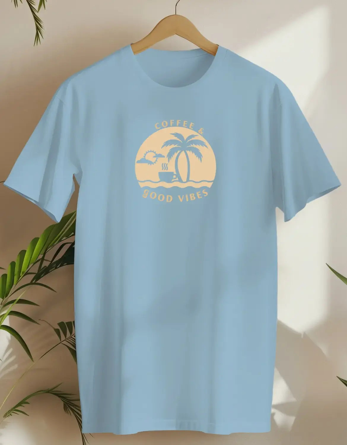 Coffee And Good Vibes 8-T-shirt-Light Blue-AMCC.STORE