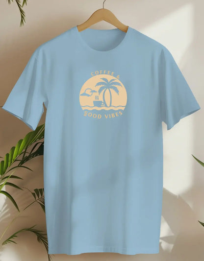 Coffee And Good Vibes 8-T-shirt-Light Blue-AMCC.STORE
