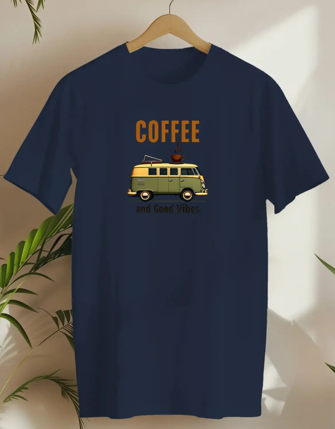 Coffee And Good Vibes Van 2-T-shirt-Navy-AMCC.STORE