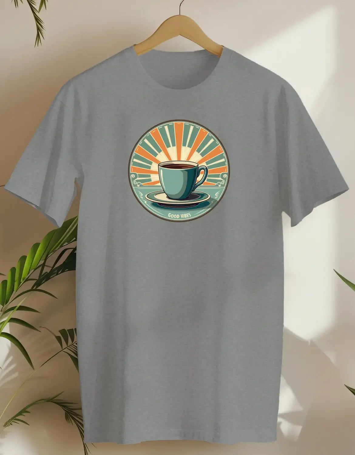 Coffee Good Vibes-T-shirt-Rs Sport Grey-AMCC.STORE