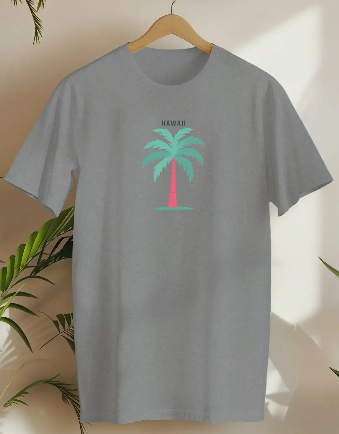 Hawaii Palm Tree-T-shirt-Rs Sport Grey-AMCC.STORE