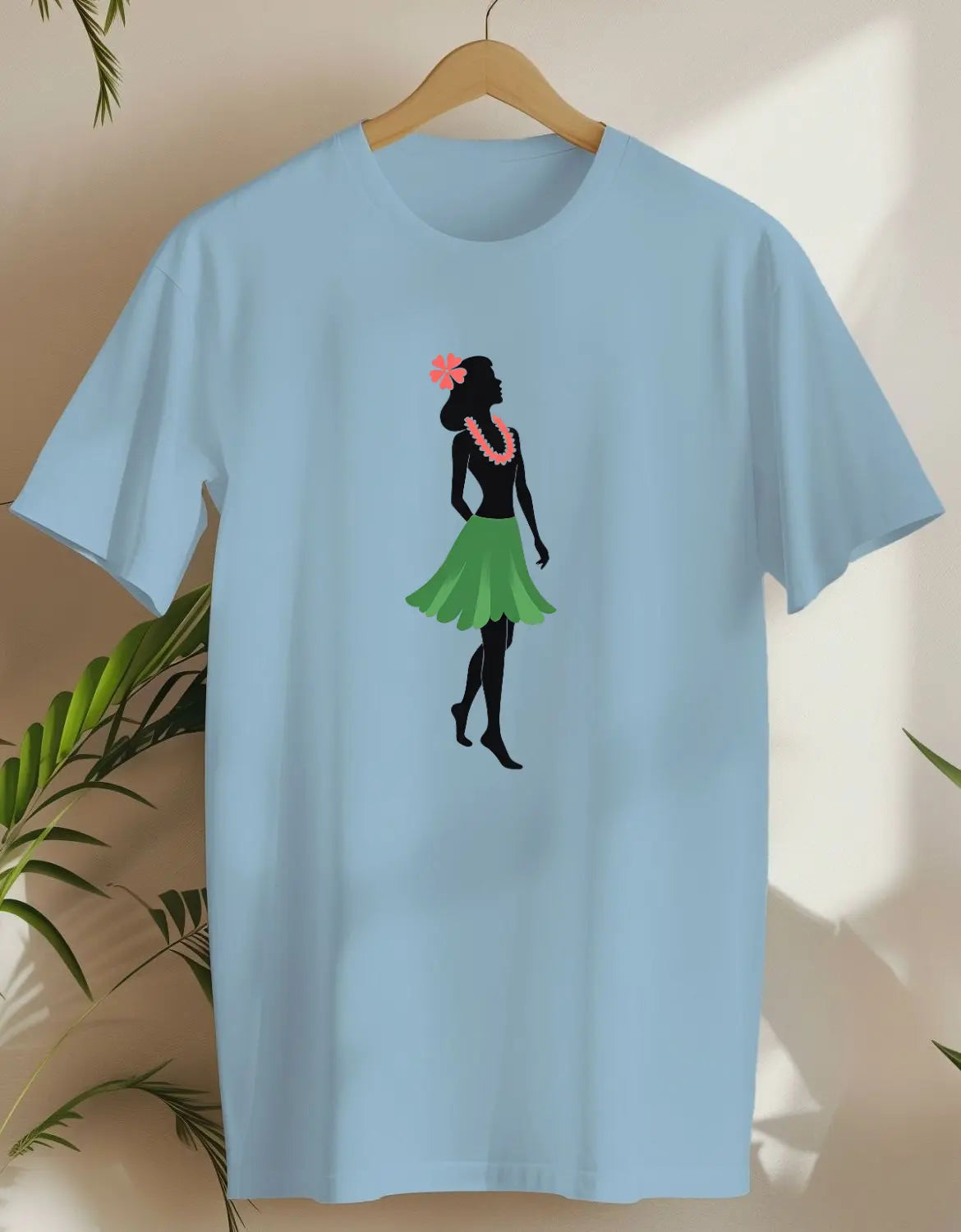 Hula Silhouette-T-shirt-Light Blue-AMCC.STORE