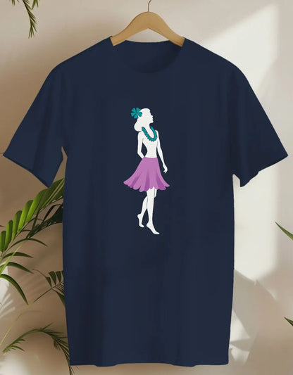 Hula Silhouette-T-shirt-Navy-AMCC.STORE