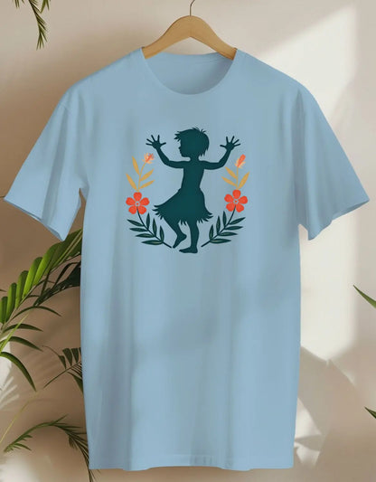 Hula Tropical-T-shirt-Light Blue-AMCC.STORE