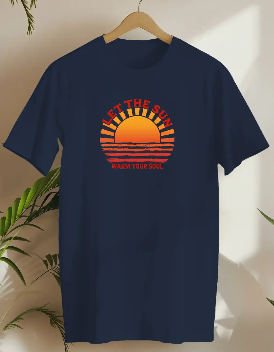 Let The Sun Warm Your Soul-T-shirt-Navy-AMCC.STORE