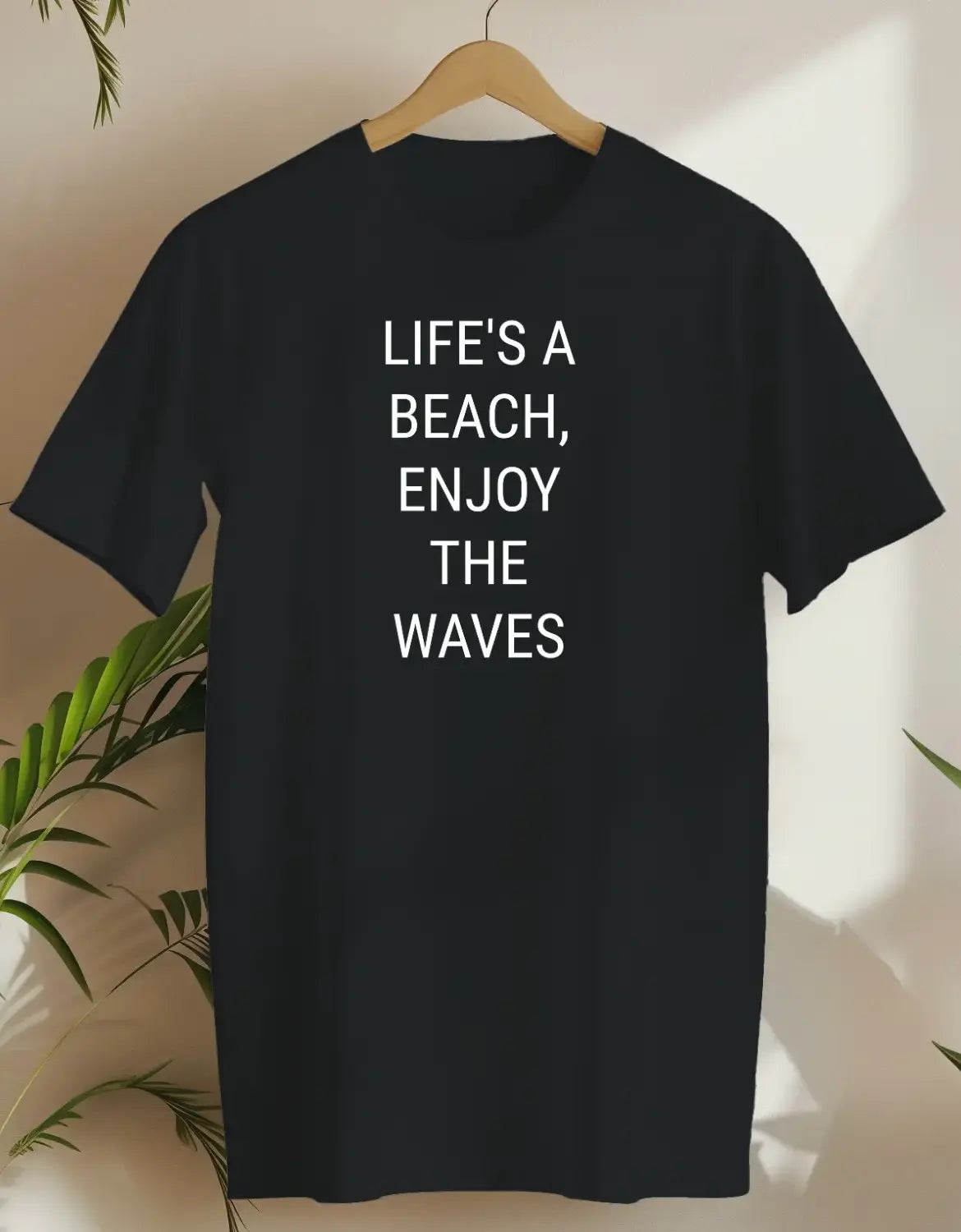 Life'S A Beach, Enjoy The Waves-T-shirt-Black-AMCC.STORE