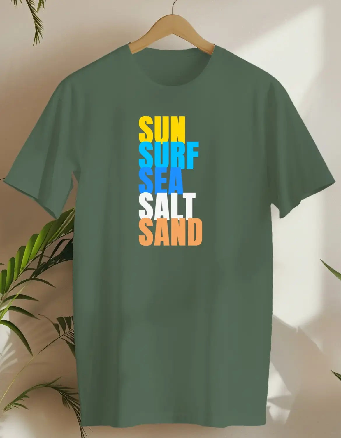 Sun Surf Sea Salt Sand-T-shirt-Military Green-AMCC.STORE