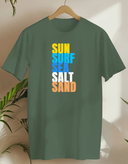 Sun Surf Sea Salt Sand-T-shirt-Military Green-AMCC.STORE