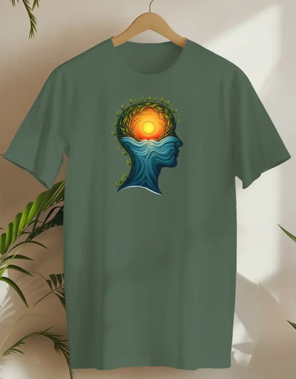 Sunrise In My Mind 3-T-shirt-Military Green-AMCC.STORE