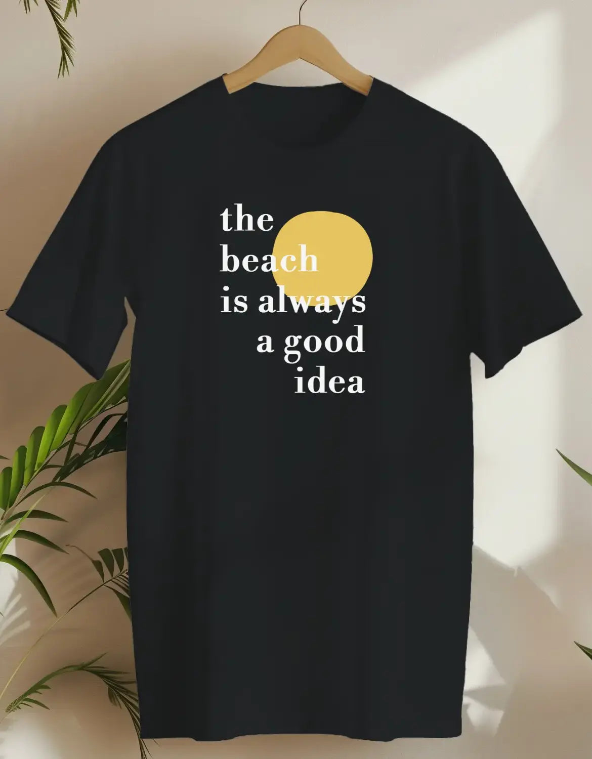 The Beach Is Always A Good Idea-T-shirt-Black-AMCC.STORE