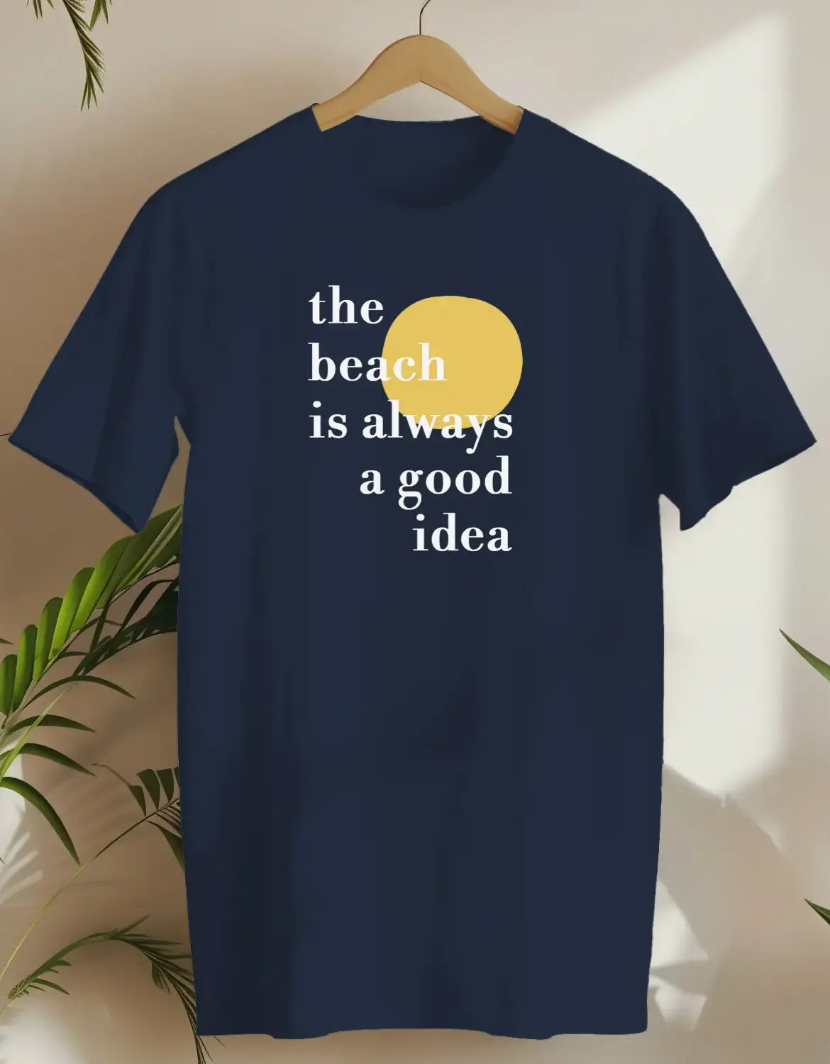 The Beach Is Always A Good Idea-T-shirt-Navy-AMCC.STORE