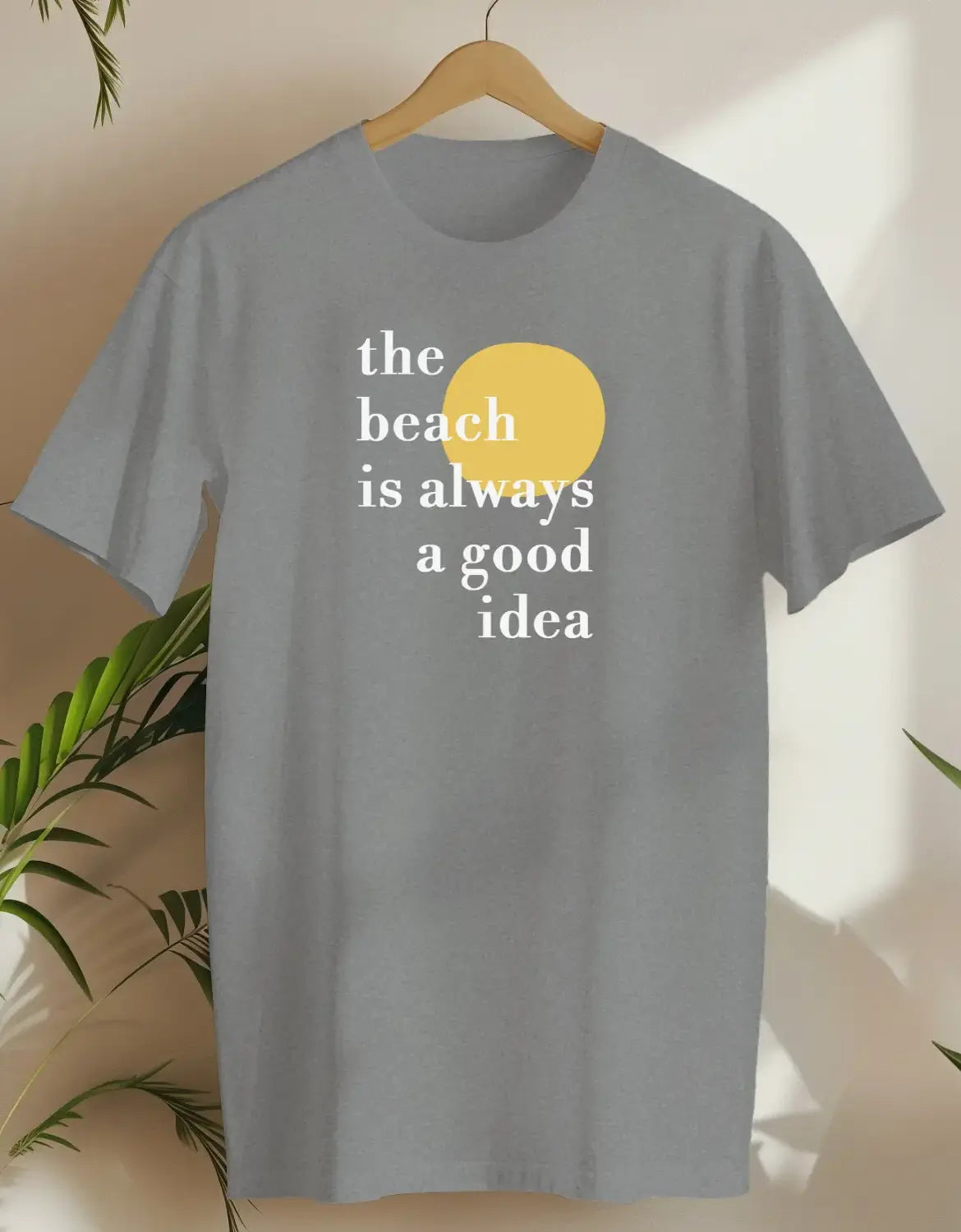 The Beach Is Always A Good Idea-T-shirt-Rs Sport Grey-AMCC.STORE