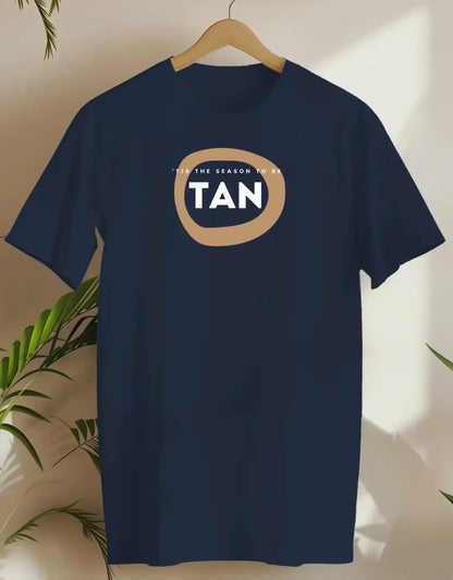 'Tis Is The Season To Be Tan-T-shirt-Navy-AMCC.STORE