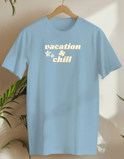 Vacation Chill-T-shirt-Light Blue-AMCC.STORE